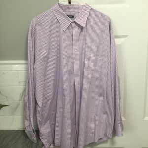 Izod Men's BIG FIT Dress Shirts Stretch Check